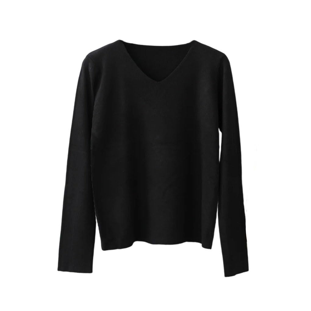 Maglione invernale casual pullover per le donne con scollo a V solido maglia sottile manica lunga maglioni caldi