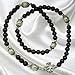 DivinejewelsbyBarb Handmade Five Decade Catholic Rosary Bracelet, Garnet Gemstones, Shell Pearls, Ornate Cross