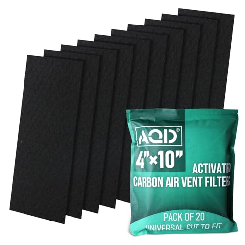 4' x 10” Activated Carbon Air Vent Filters for Home Floor Vent Filters, Charcoal Vent Filter, AC Vent Filter, Floor Register Filters, Home Vent Filters Register, Dust Control Home (20Pcs)