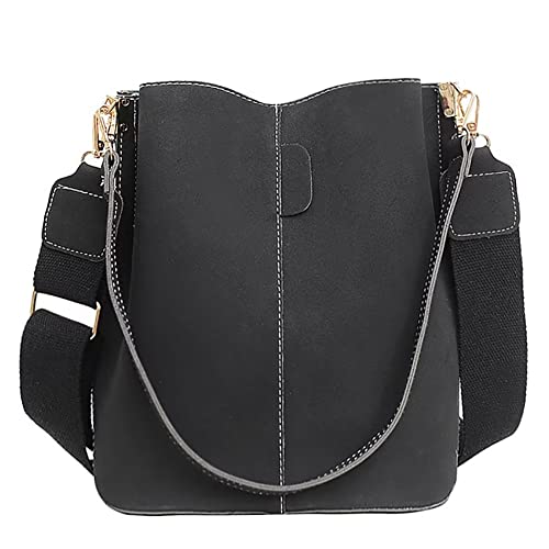 Image of Bucket Bag for Women Girls Designer Shoulder Bag Large Capacity Handbag Leather Crossbody Purse Casual Hobo Tote Purse