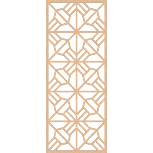 Image of Auburn Decorative Pierced Fretwork Wood Wall Panels, 33 3 /8 inchW x 84 3 /8 inchH x 3 /8 inchT, Hickory