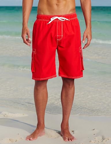 Image of Kanu Surf Men's Big Viper Extended Size Stripe Swim Trunk