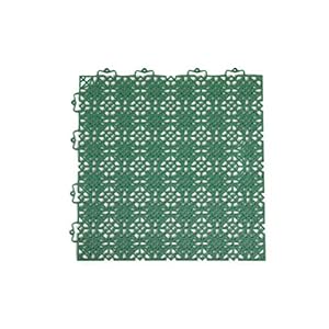 andiamo Kunststof tegels, vloertegels, tuintegels, terrastegel, balkontegels, voor binnen en buiten, waterdoorlatend, weerbestendig, duurzaam, 38 x 38 cm, set: 14 tegels 2 m², groen