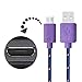 Josi Minea Micro USB Charge and Sync Cable with Rugged Nylon Braided Stylish Design - Pack of 3 Colorful Extra Long 10 Feet Cables
