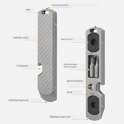 Pry bar pocket avec outil compact lourd polyvalent et décapsuleur - 8