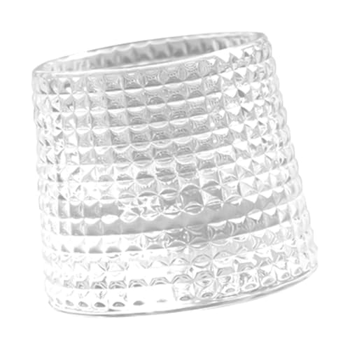 TOPPERFUN Verre à Whisky en Verre Épais Coupe à Vin Délicate à Motif Quadrillé 1 Pièce pour Cocktails Bière et Bar Usage Réutilisable et Résistant pour Soirées et Dégustations