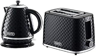Emperial Kettle & Toaster Set with 2 Slice Toaster and Cordless Electric Kettle, Black - 3 KW Fast Boil (Kettle and 2 Slice Toaster)