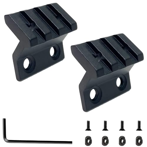 TPO 45 Degree Offset Light/Optic Picatinny Rail Mount fit for Mlock, (3 Slot-2pcs)
