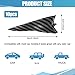 RGOAANC 10PCS Universal Car Carbon Fiber Shark Fin Diffuser Set, Glossy Black, Carbon Fiber
