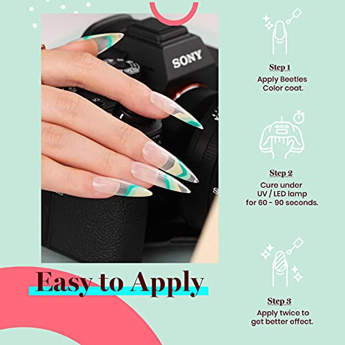Image of Beetles Green Gel Nail Polish, 1Pcs 15ml Color Gel Polish Soak Off UV LED Day Nails Art Manicure Salon DIY Home Fall Nails