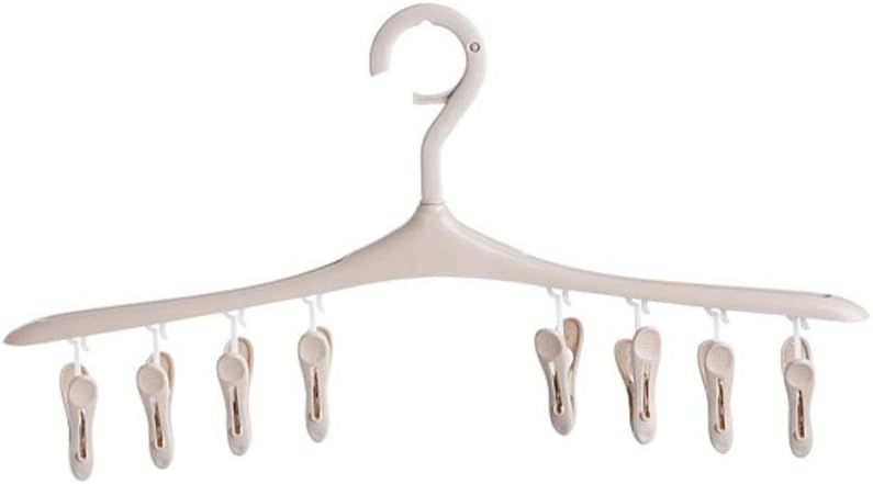 JSEIAJB Plastic Portable Bathrooms Cloth Hanger Rack with Detachable Clips Clothespin Clothes Hangers Socks Underwear Drying(Blue)