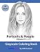 Portraits and People Volume 1: Grayscale Adult Coloring Book 46 pages