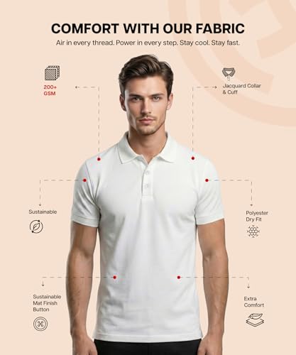 Image of Scott International T Shirt for Men | Polo T-Shirt for Man | Plain Casual Stylish | Half Sleeve | Mens Polyester Dry Fit Collar Polo Tshirts for Men, Quick Drying & Breathable Fabric, Gym Wear Tees