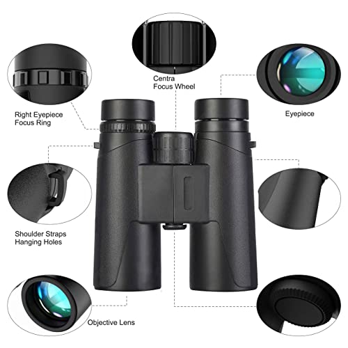 Binoculares profesionales 12x42 para adultos miniatura 2