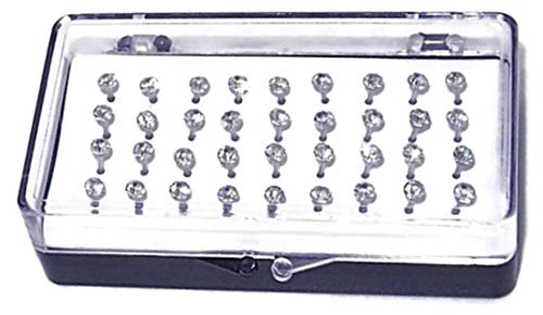 18 To 54 Pairs Multi Colors Clear Crystal Acrylic Nylon Plastic Posts Medical No Metal Sensitive Ears Hypoallergenic Stud Earrings #TOP5