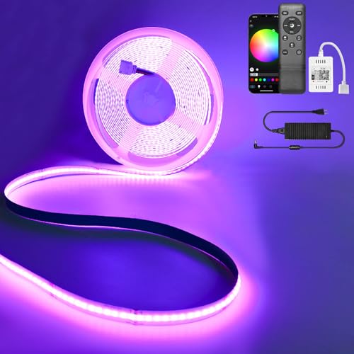 Tira de LED RGB COB 24V 10 mm 32.8 ft Smart Sumaote miniatura 1