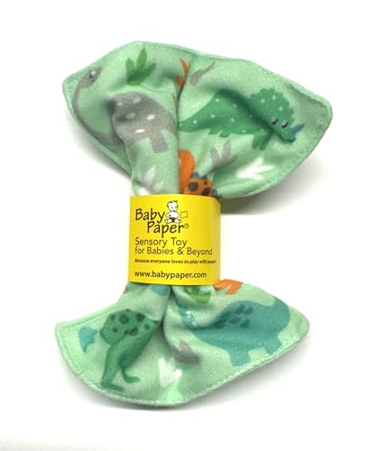 Image of Original Baby Paper - Crinkle Teether and Sensory Toy for Babies and Infants | Dinosaur | Non-Toxic, Washable | Great for Baby Showers