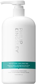 Philip Kingsley | Moisture Balancing Combination Conditioner | Restore Your Hair's Shine, Softness and Hydration | Nourishing Hydration and Moisturizing for Dry Hair | 1000ml