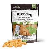 Palz&Co Moodog Protein Puffs for Dogs, Goat Milk Flavor - Crunchy Grain Free Treats to Support Joint, Skin, and Coat Health - 1 oz Bag