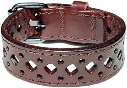 Sofyca Genuine Leather Bracelet for Women/Men Wide Adjustable Bracelet Retro Hollow Cuff for Best Friends Jewelry Gifts for Him/Her(Dark Brown)