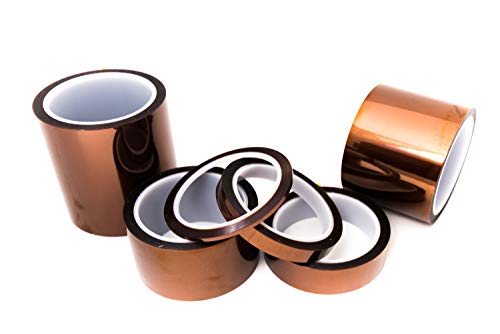 Bertech High-Temperature Polyimide Masking Tape, 1 Mil Thick, 5/16 Inch x 36 Yards - UL Recognized