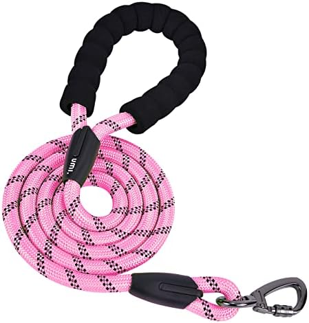 Amazon Brand - Umi Dog Leash, 5 FT Durable Nylon Dog Leash with Comfortable Padded Handle, Highly Reflective Threads for Small and Medium Dogs