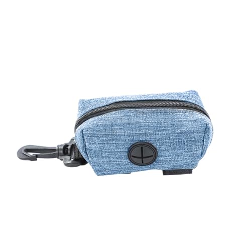 RAMGLYO 1 Stück Kotbeutelspender für Hunde - Tragbarer Hundekotbeutelhalter mit Karabiner, Ideal für Unterwegs, Robust und Praktisch (Blau)