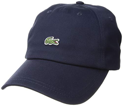 Lacoste Men's Embroidered Crocodile Cotton Cap, navy blue, One Size