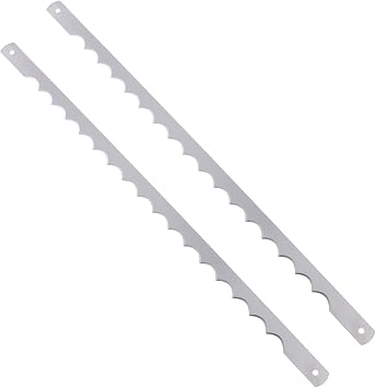 2PCS Bread Bow Blade 275mm Stainless Steel Replacement Blade Cutting Blade Serrated Ribbon Cake Wave Blade For Cutting All Kinds of Bakery Cake Shop Restaurant Silver Color