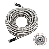 YSMN 304 Stainless Steel Garden Hose 75FT Upgraded Metal Expandable Hoses With Nozzle and 3/4 Solid Fitting, Sturdy and Lightweight, Kink-Free, Rust Proof Water Hose for Yard Camper - Image 6