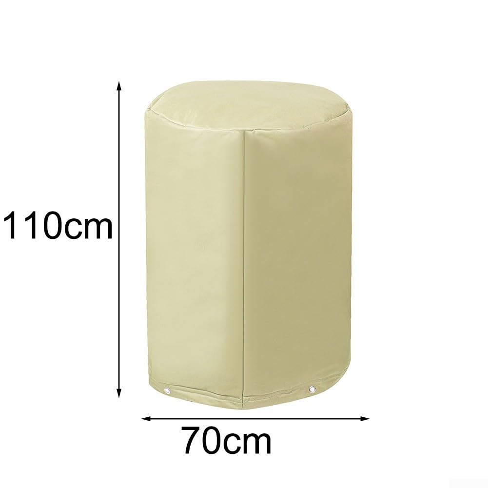 IBC Tankabdeckung, strapazierfähig, wasserdicht, Outdoor-Schutz für 1000 l, winddicht, UV-beständig, Gartenlagerung, 120 x 100 x 116 cm (Φ70 x 110 cm)
