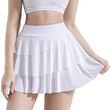 👚【Transpirable y de Secado Rápido】Las faldas de tenis están fabricadas con poliéster y spandex, un tejido elástico de 4 vías que expulsa el sudor rápidamente para mantenerte seca y fresca.