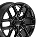 OE Wheels CV62 20 Inch Rim Fits Silverado 1500 Style 6x139.7 20x9 Satin Black - Hollander 14078 (1)