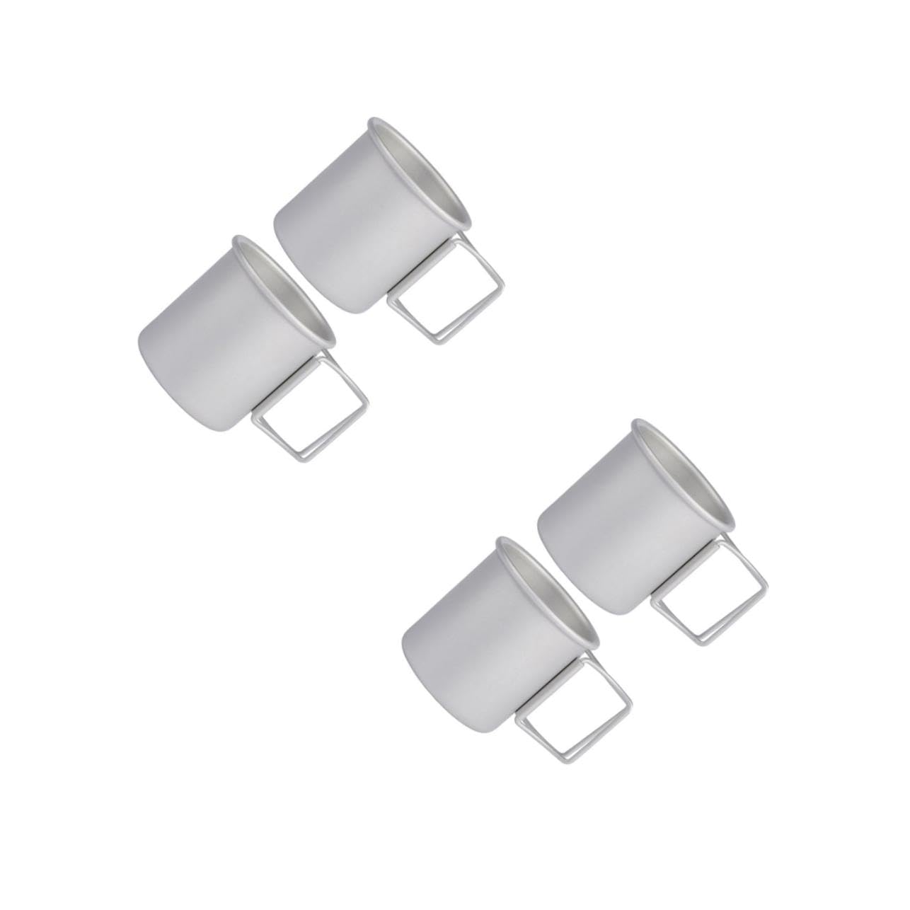 TOYANDONA 2 set Tazza Pieghevole In Alluminio Per Acqua Potabile Manico Per Esterni Da Viaggio Da Campeggio Pieghevole Portatile Contenitore Per Acqua 2 pezzi*2