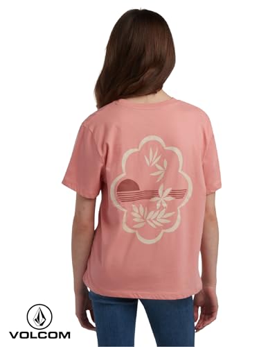 Image of Volcom Girls Shirts - Casual Crewneck Short Sleeve Graphic Tee Trendy Tops - Breathable Girls Summer Clothes