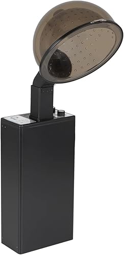 Pibbs Secador Super Turbo Salon CD324, 1100W, temporizador de 60 minutos, 4 ajustes de calor (incluyendo permanente), campana ahumada extragrande,