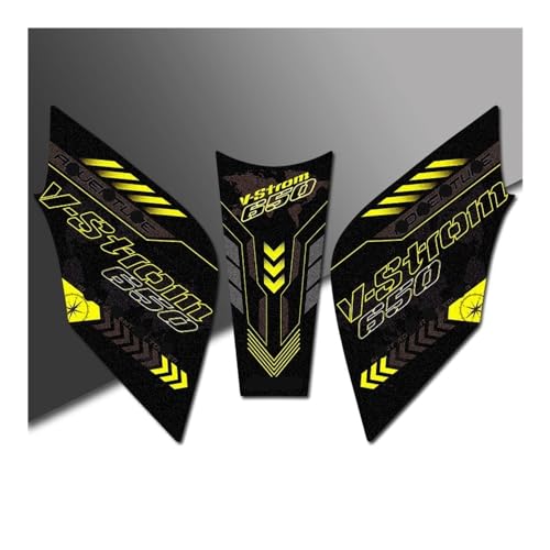 Stickers réservoir Vstrom DL650 protection antidérapante moto jaune