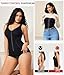 Nebility Fajas Colombianas Moldeadoras Bodysuit Shapewear for Women Tummy Control Body Shaper Faja Postpartum Butt Lifter(Black,Large)