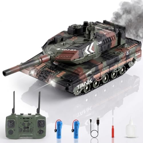 Yoyoom RC Tank that Shoots, 2.4GHz Military Vehicles Model with 360&deg;Rotating Turret, Auto Demo...