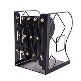 JIARI Adjustable Bookends Metal Book Ends Holder Shelf Heavy Duty Nonskid Bookend for Heavy Book (Cu