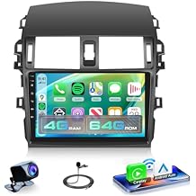 4Core 4G+64G Android 15 Car Radio for Toyota Corolla 2009-2013, 5G-WiFi, Car Stereo Wireless Carplay, Rimoody 9 HD Touchscreen Mirror Link GPS Navigation Bluetooth FM/RDS EQ-32 SWC Backup Camera