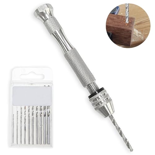 Ikosora Handbohrer Set Mit Pin Vice Mini-Bohrer für Resin Casting Formen, 0,8-3mm Spiralbohrer für Crafts, Carving, DIY Schmuck, Assembling, Modellbau Hobby