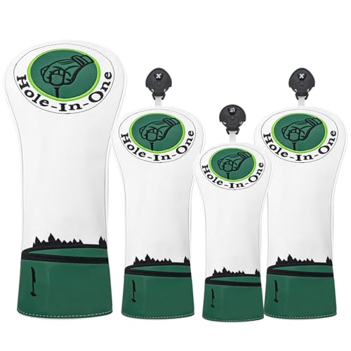 Capuchon de club golf résistant à l'eau et couvre-club brodé vert original