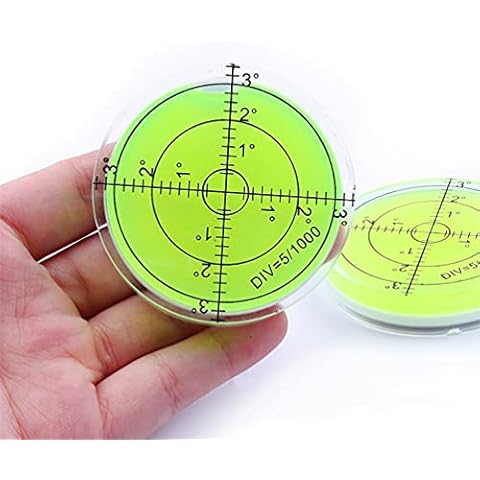 SIZIKJXGHWYI Double Sided Adhesive Bubble Level 60x12MM Small Circular Stick-on Double-sided Tape Bubble Spirit Levels Cover