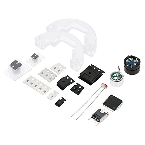 Relógio digital LED, kit de despertador LED digital faça você mesmo de alta precisão com caixa trans