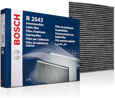 Bosch Activated-carbon Cabin Air Filter R2543, Carbon Filter for