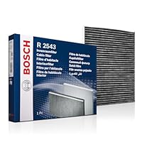 Genuine Bosch R2543 Activated Carbon Cabin Filter - 254mm Length, 233mm Width, 31mm Height