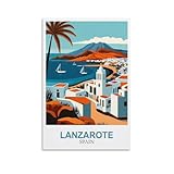 KTYWZ Metall-Blechschild, Poster, Lanzarote, Spanien, 