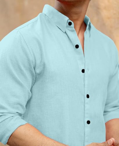 Image of Zilcon Cotton Bland Shirt Collar Half Sleeve Regular Fit Casual Shirt for Man| Cotton-Linen Type Casual Shirt for Men | Casual Wear Shirts for Men