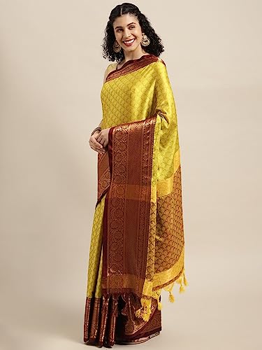 Image of Avantika Fashion Women's Woven Cotton Silk Art Silk Banarasi Saree With Blouse Piece